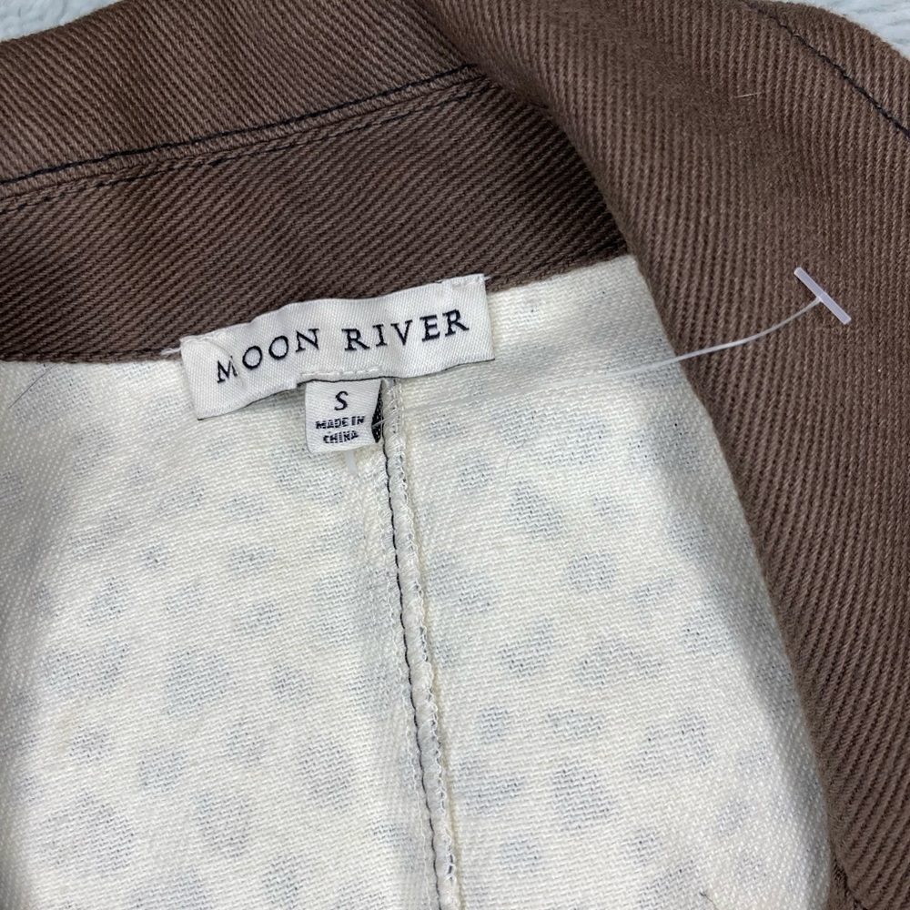 Moon river long cheetah print denim jacket - Picture 5 of 8